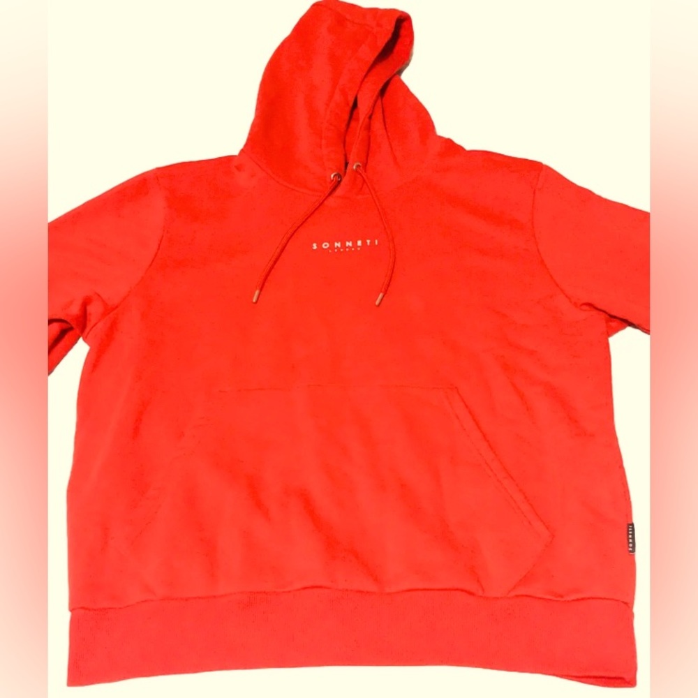Sonneti London Logo Men's Red XL Hoodie Sweatshirt Pullover